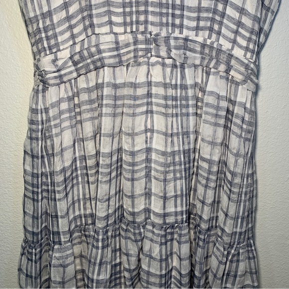 NWT Cottagecore DKNY Size 14 Plaid Knee Length Tank V-neck Dress Boho Chic - Picture 8 of 11